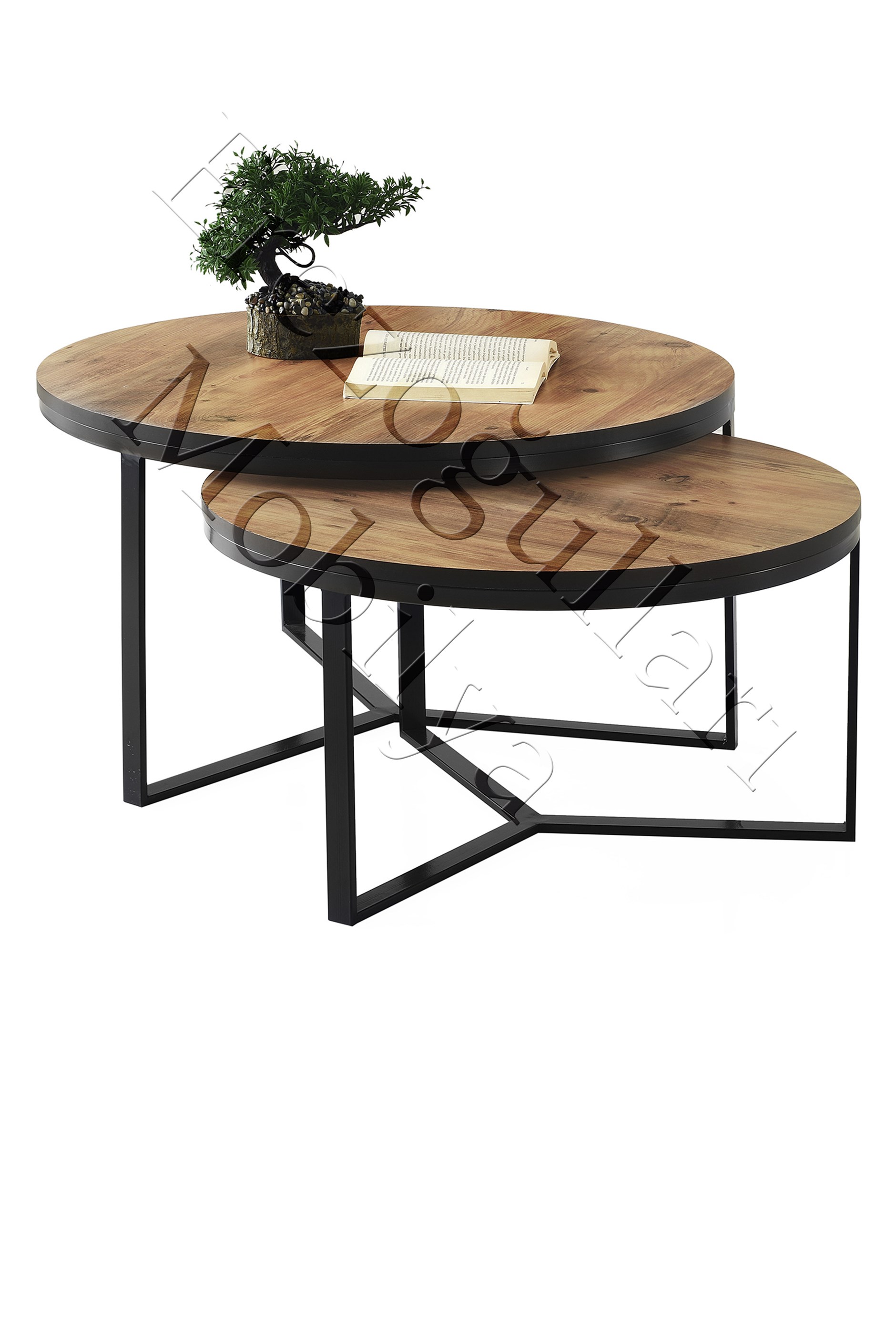 Yaprak Ikili Zigonlu Orta Sehpa