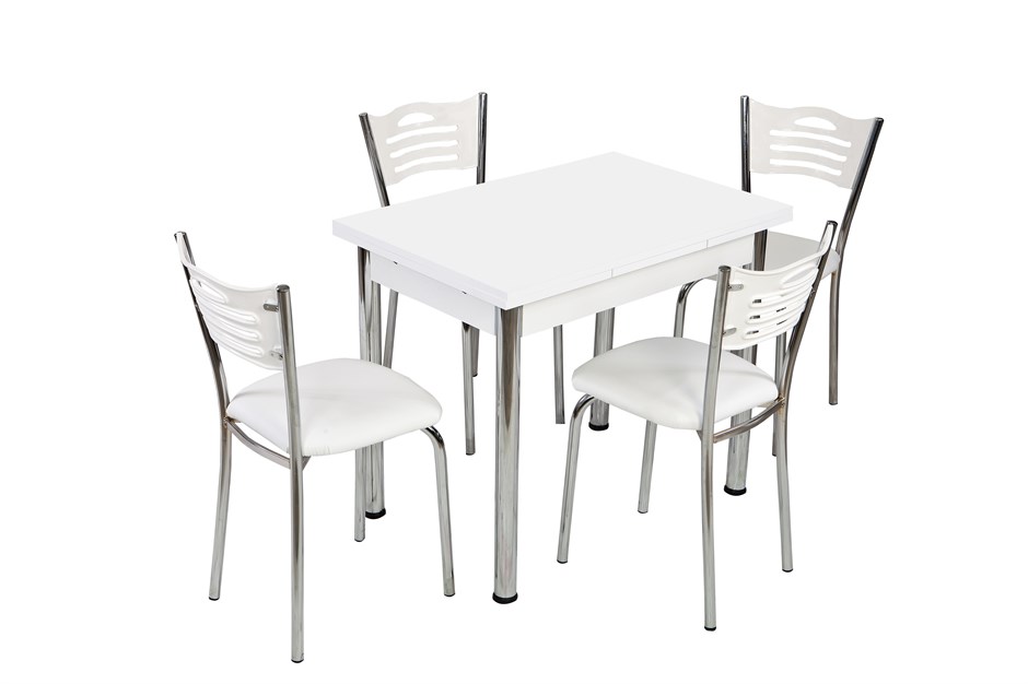 Mutfak Masası Ve 4 Adet Sandalye Takımı Özel Ölçü 60X90 Açılır 