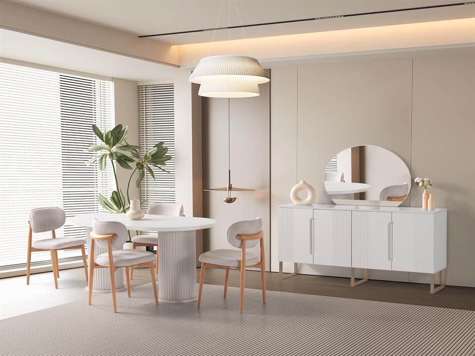 Aden %100 MDF Modern Bohem Yemek Odası Takımı