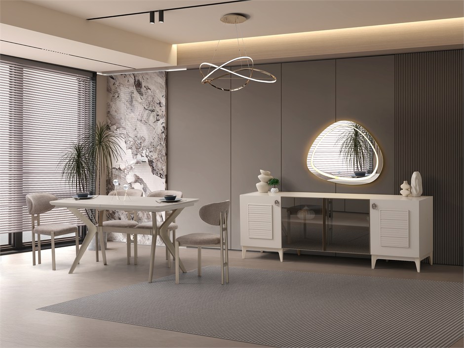 Ahsen Modern Dolaplı Çekmeceli Aynasız Konsol 200*50*78