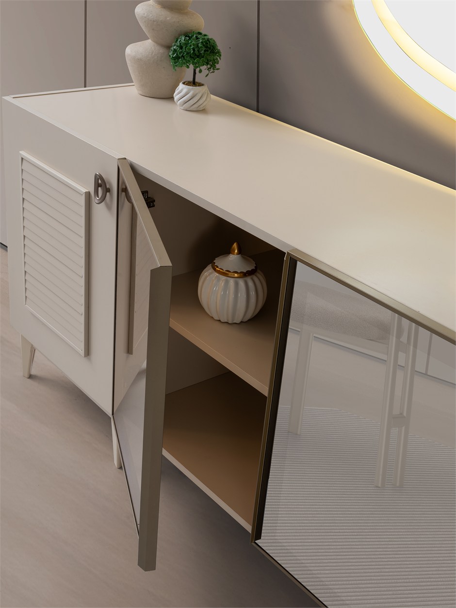 Ahsen Modern Dolaplı Çekmeceli Aynasız Konsol 200*50*78