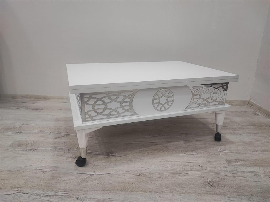 Aras 5 Kademeli Tekerlekli Akıllı Sihirli Orta Sehpa 60x90