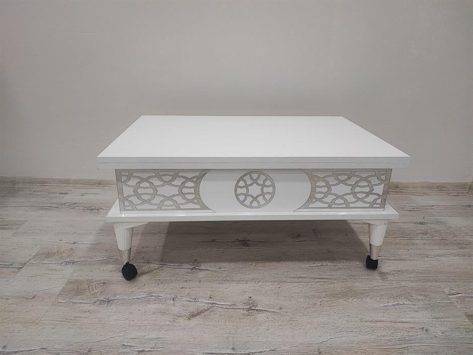 Aras 5 Kademeli Tekerlekli Akıllı Sihirli Orta Sehpa 60x90