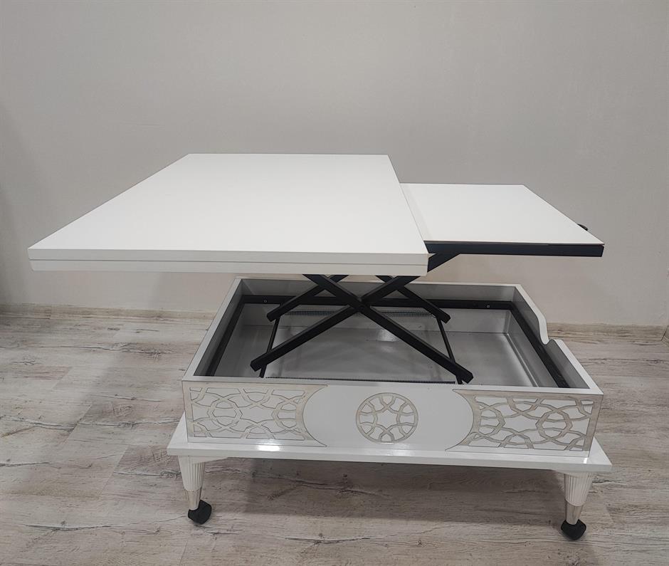 Aras 5 Kademeli Tekerlekli Akıllı Sihirli Orta Sehpa 60x90