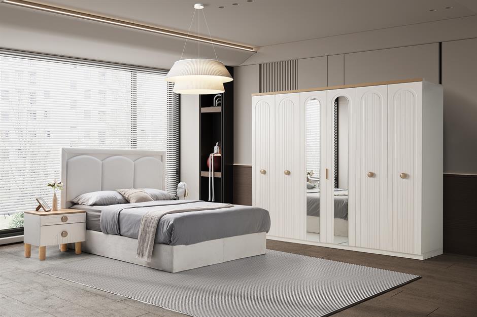 Aren %100 MDF 6 Kapaklı Modern Dolap