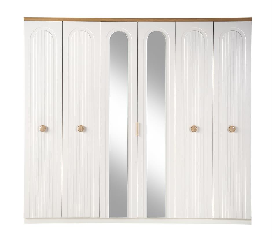 Aren %100 MDF 6 Kapaklı Modern Yatak Odası Takımı Başlıklı