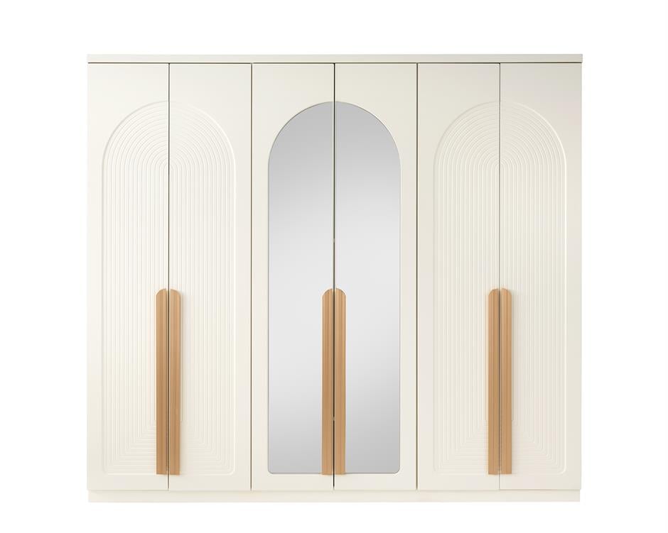 Asya %100 MDF 6 Kapaklı Modern Dolap