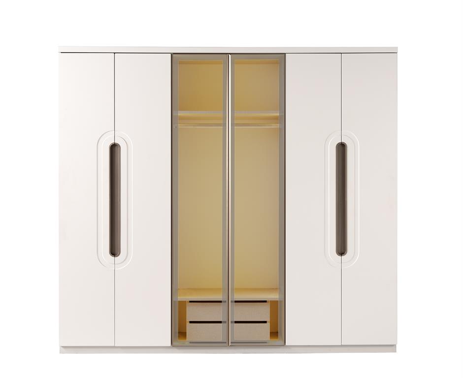 Aura %100 MDF 6 Kapaklı Modern Dolap