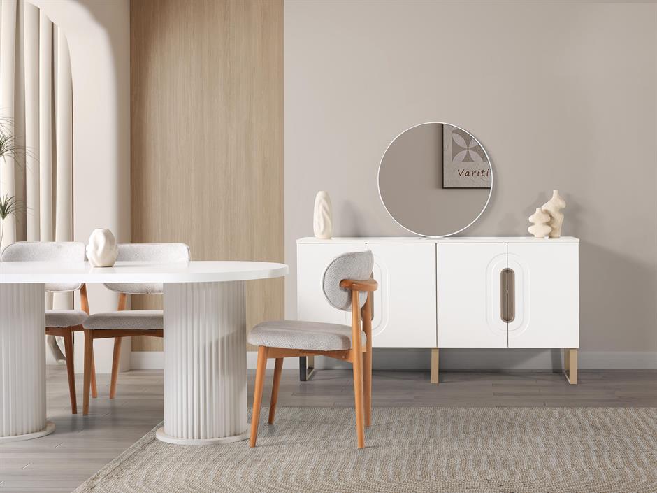 Aura %100 MDF Modern Bohem Yemek Odası Takımı