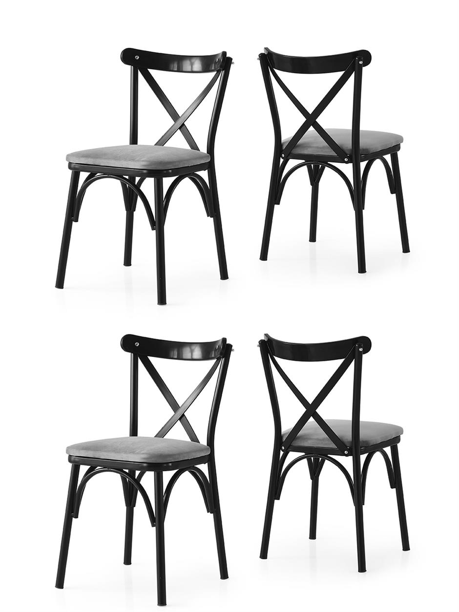 Bahar Mutfak Bahçe Cafe Sandalyesi 4 Li Set