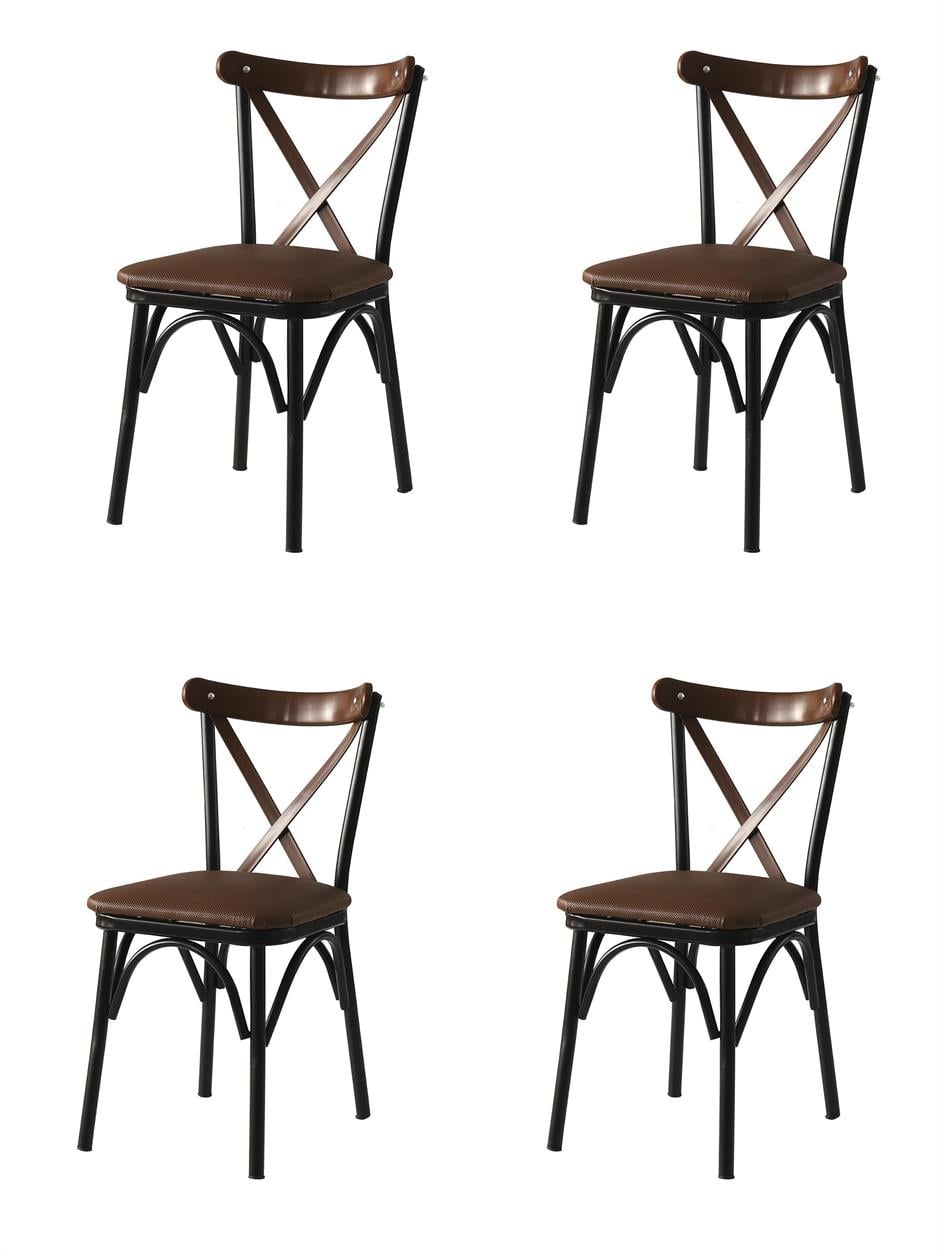 Bahar Mutfak Bahçe Cafe Sandalyesi 4 Li Set