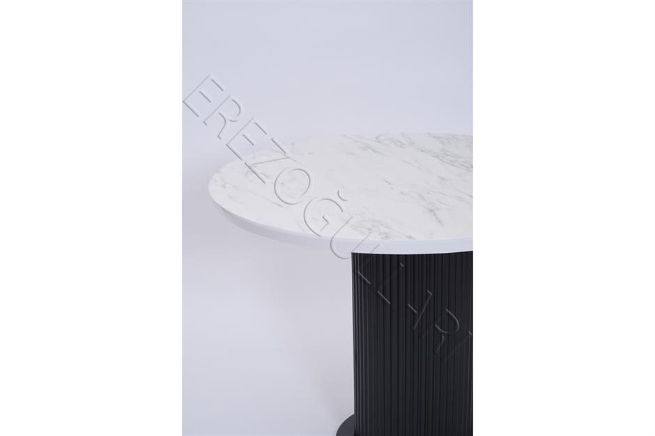 Bohem Göksu Yuvarlak Lak Panel Mutfak Masa Takımı 100cm