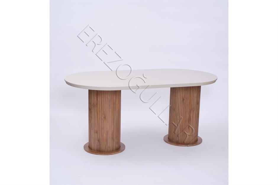 Bohem Kum Beji Boyalı Masa Sandalye Takımı 90x170