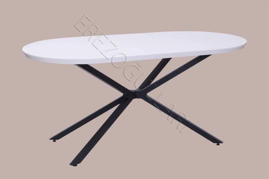 Bohem Metal Boyalı Mdf Lak Panel Yemek Masası 90x170