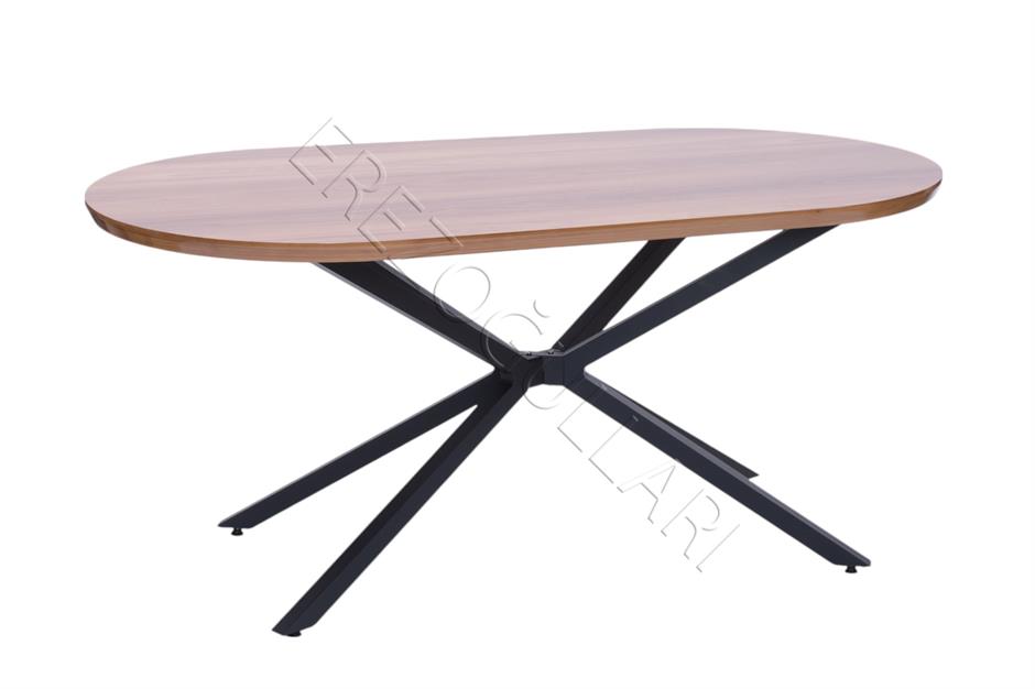 Bohem Metal Boyalı Mdf Lak Panel Yemek Masası 90x170