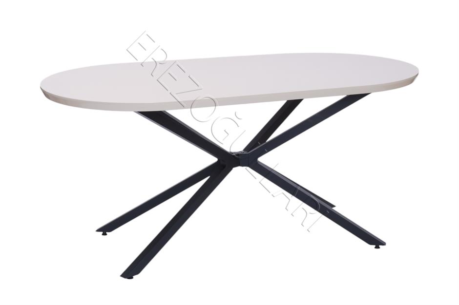 Bohem Metal Boyalı Mdf Lak Panel Yemek Masası 90x170