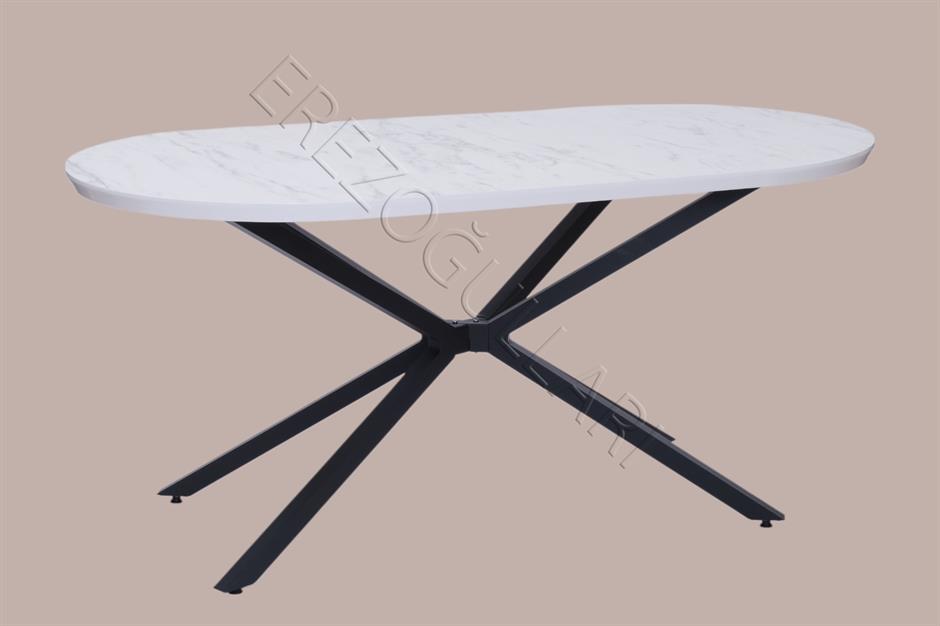 Bohem Metal Boyalı Mdf Lak Panel Yemek Masası 90x170