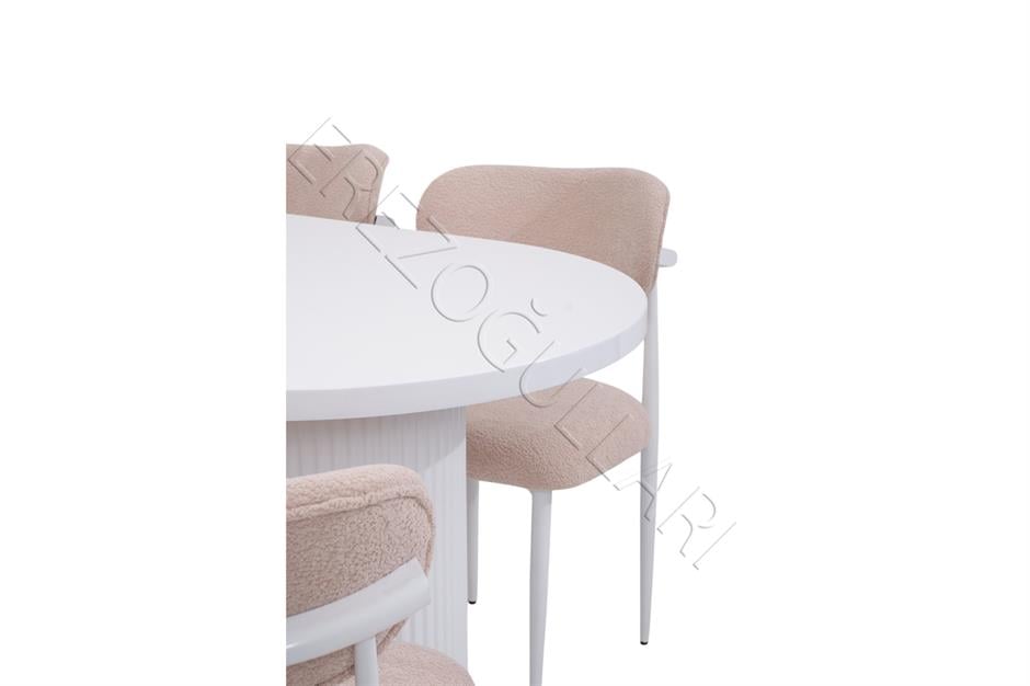 Bohem Polo Lak Panel Açılır Yemek Masa Sandalye Takımı 90x160cm