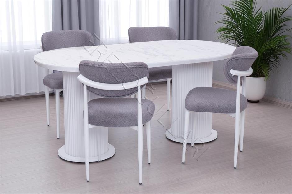 Bohem Polo Lak Panel Yemek Masa Sandalye Takımı 90x170