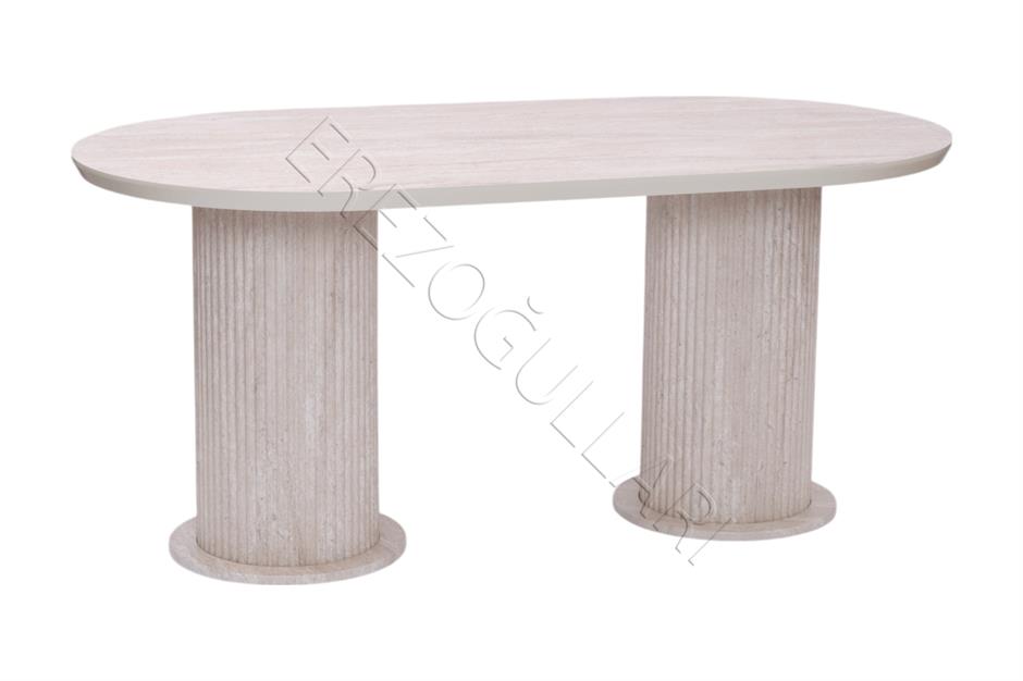 Bohem Traverten Boyalı HighGloss MDF Yemek Masası 90*170