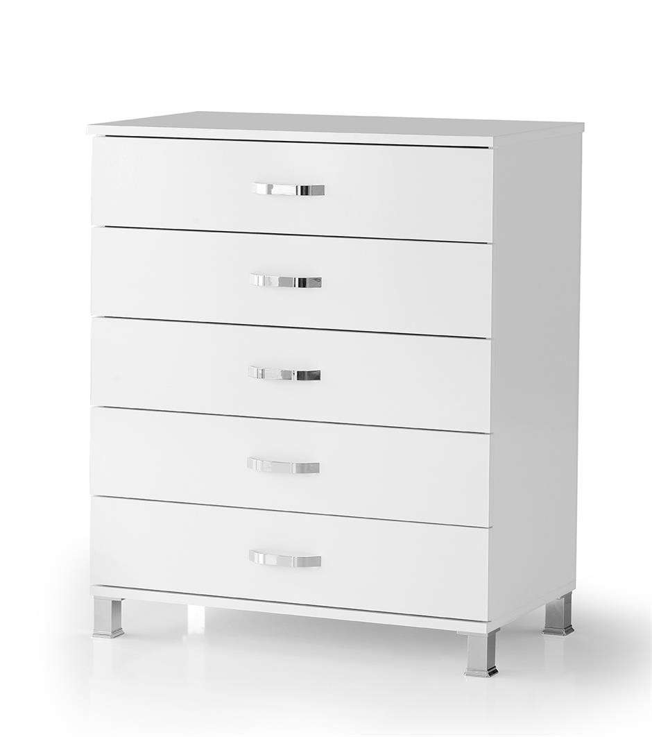 Buket Geniş 5 Çekmeceli Şifonyer 85x45x95 Demonte 