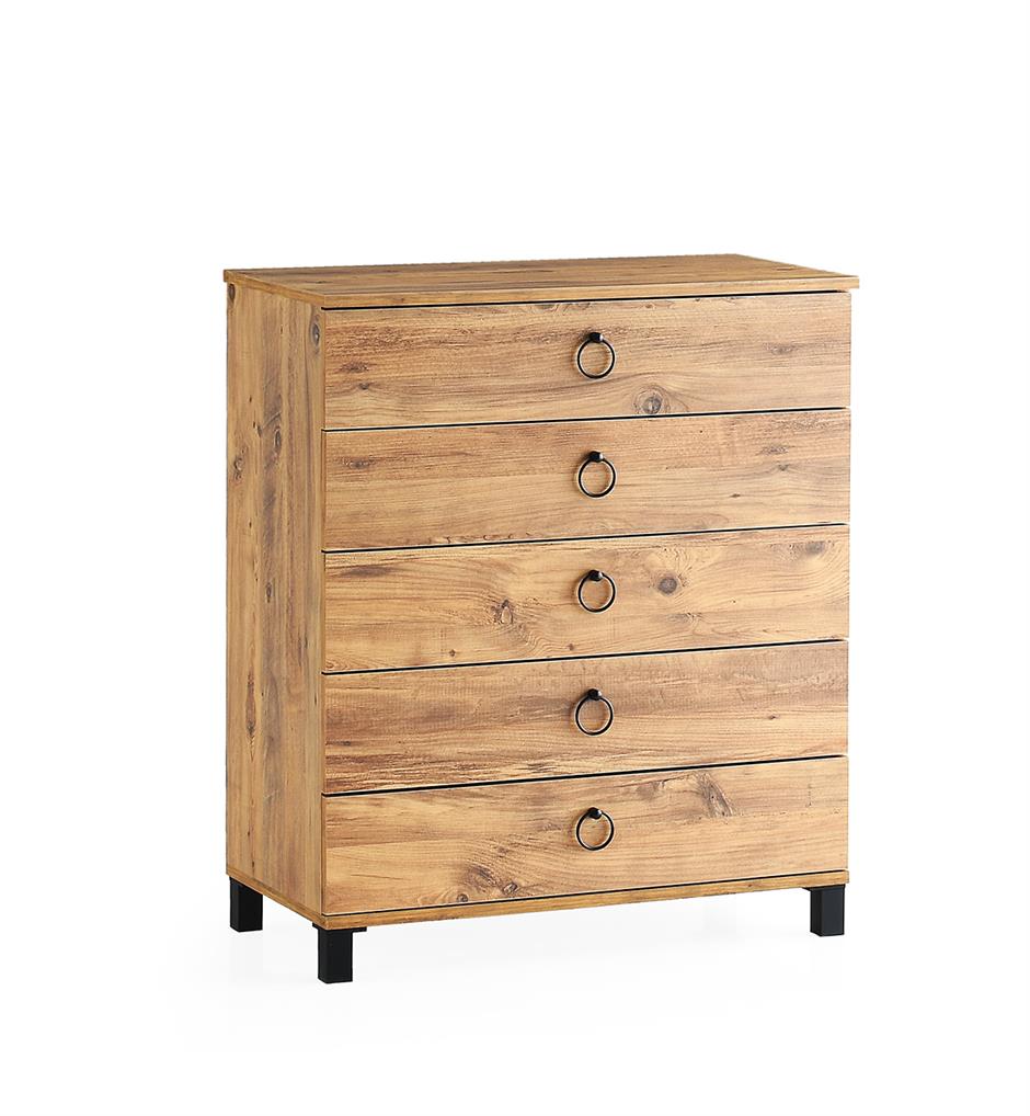 Buket Geniş 5 Çekmeceli Şifonyer 85x45x95 Demonte 