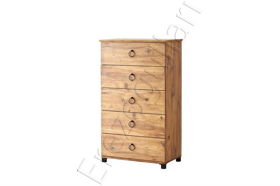 Buket Yüksek 5 Çekmeceli Şifonyer 73x45x125 Demonte 