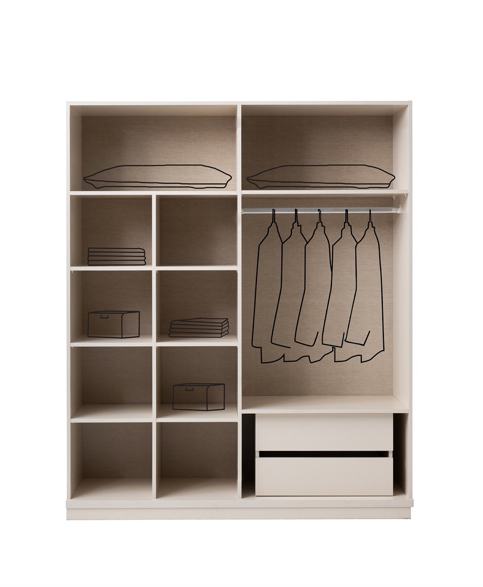 Çınar 4 kapaklı Gardırop Elbise Dolabı 170*53*204cm