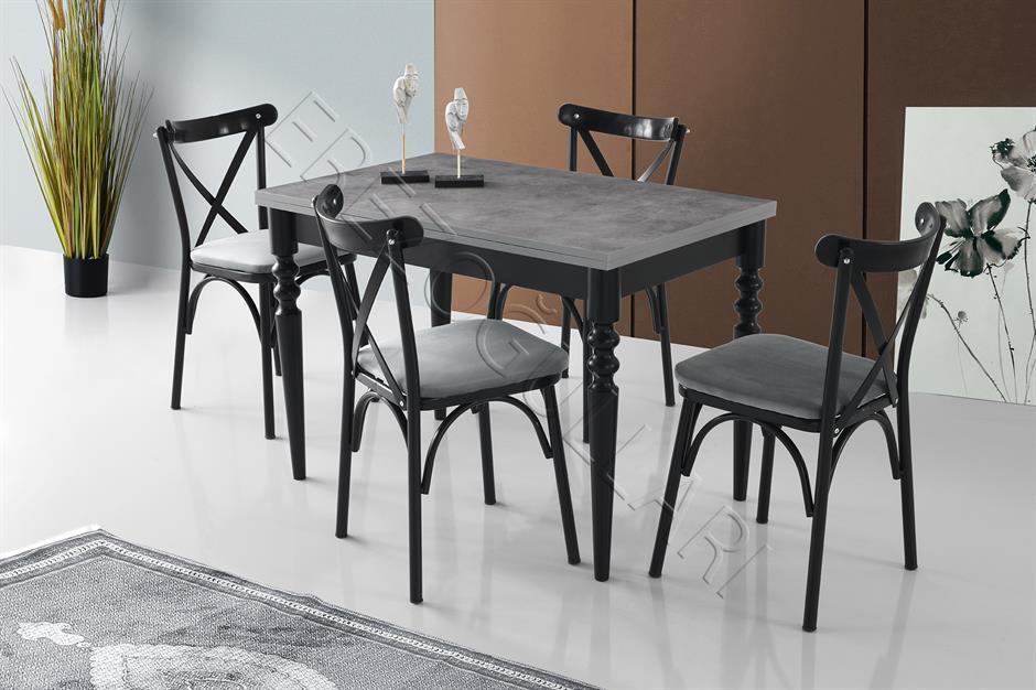 Cunda Bahar Mutfak Masası Sandalye Takımı 70x110