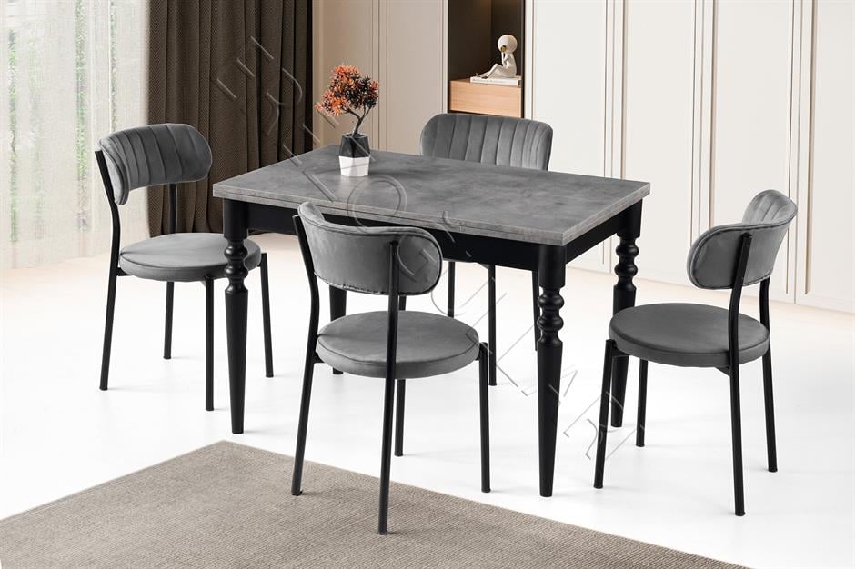 Cunda Beta Mutfak Masası Sandalye Takımı 70x110