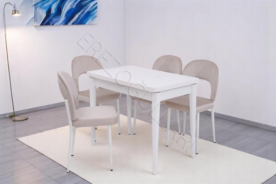 Damla Hilal MDF Mutfak Masa Sandalye Takımı 60x100cm