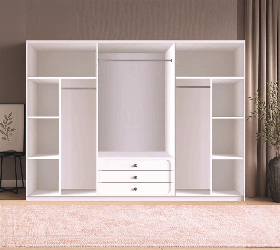 Defne %100 MDF 6 Kapaklı Modern Yatak Odası Takımı Başlıklı