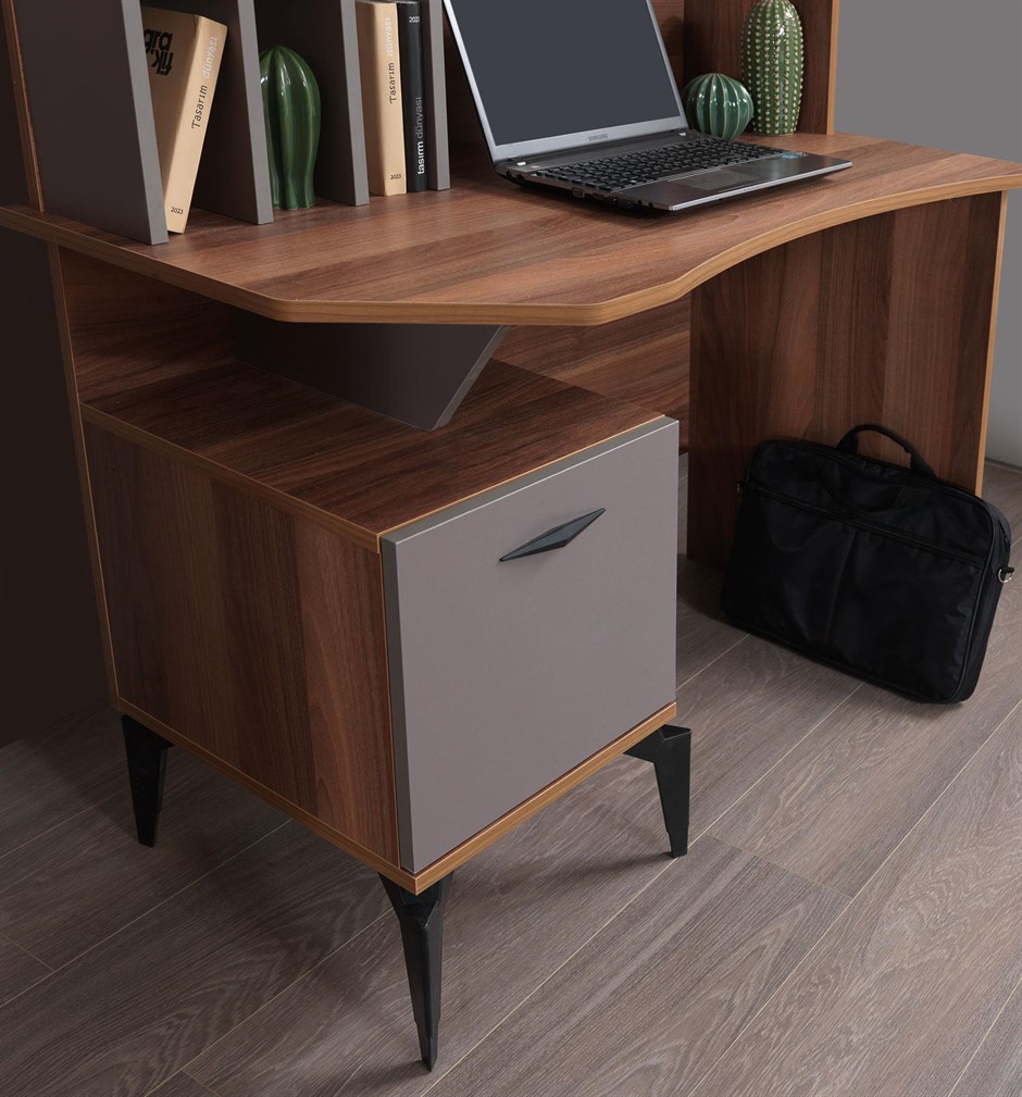 Defne Kitaplıklı Çalışma Masası 110*60*165cm