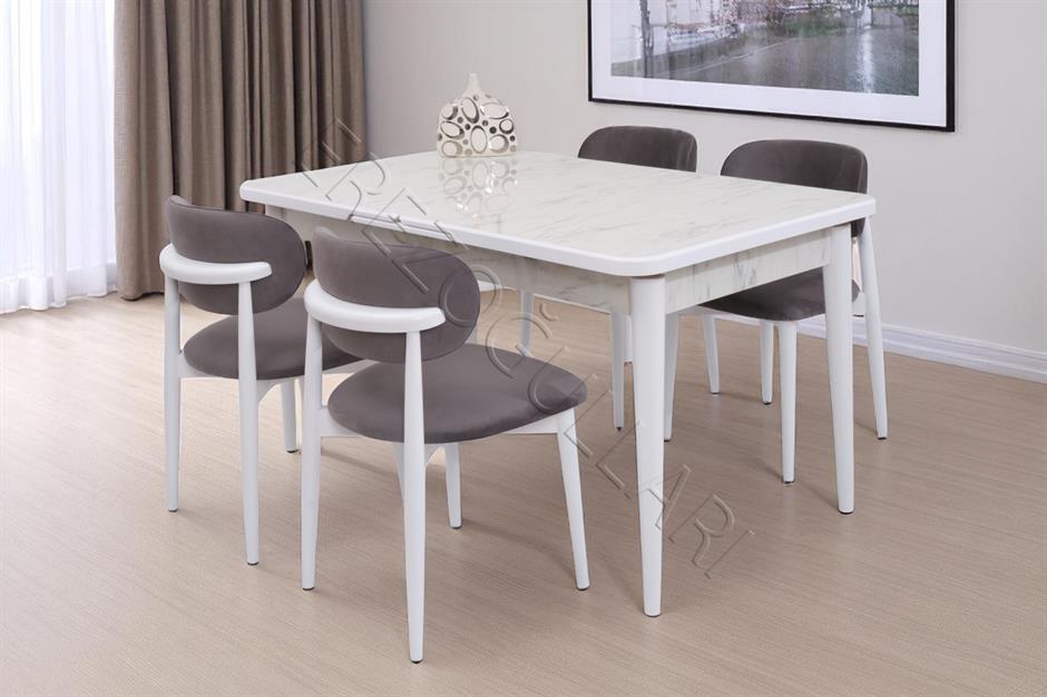 Duru Norte Mdf Lak Panel Açılır Yemek Masa Takımı 90x160