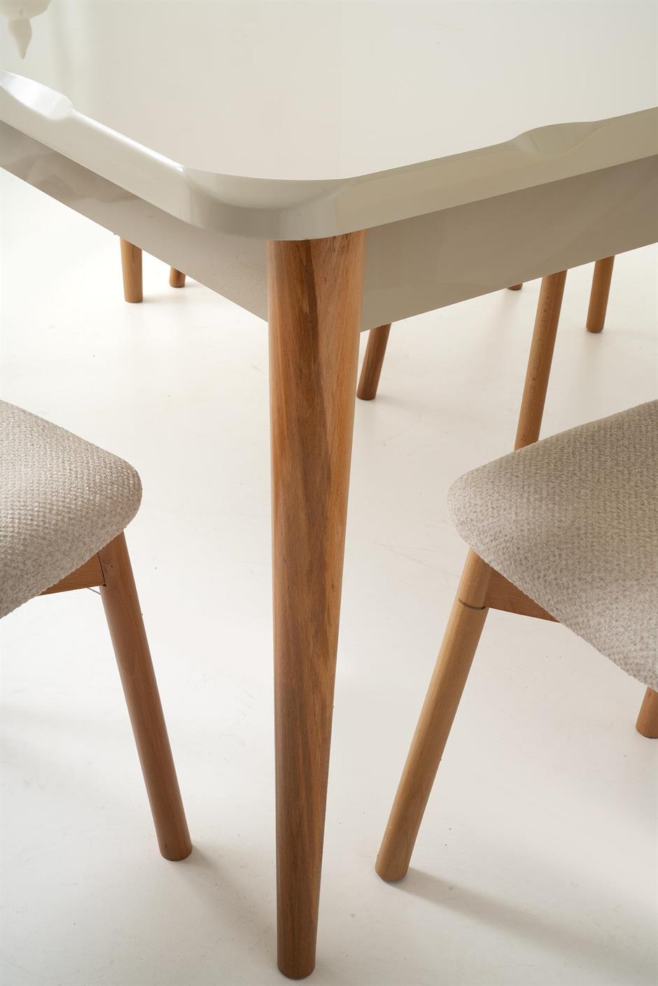 Duru Paris Mdf Lak Panel Açılır Yemek Masa Takımı 90x160