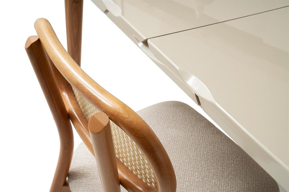 Duru Paris Mdf Lak Panel Açılır Yemek Masa Takımı 90x160