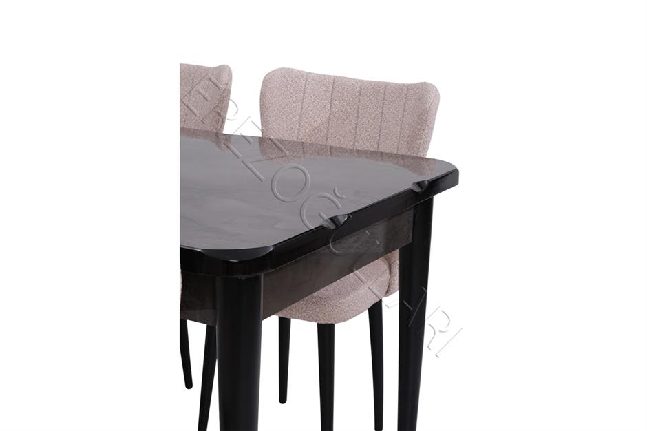 Duru Tuna Mdf Lak Panel Açılır Yemek Masa Takımı 90x160