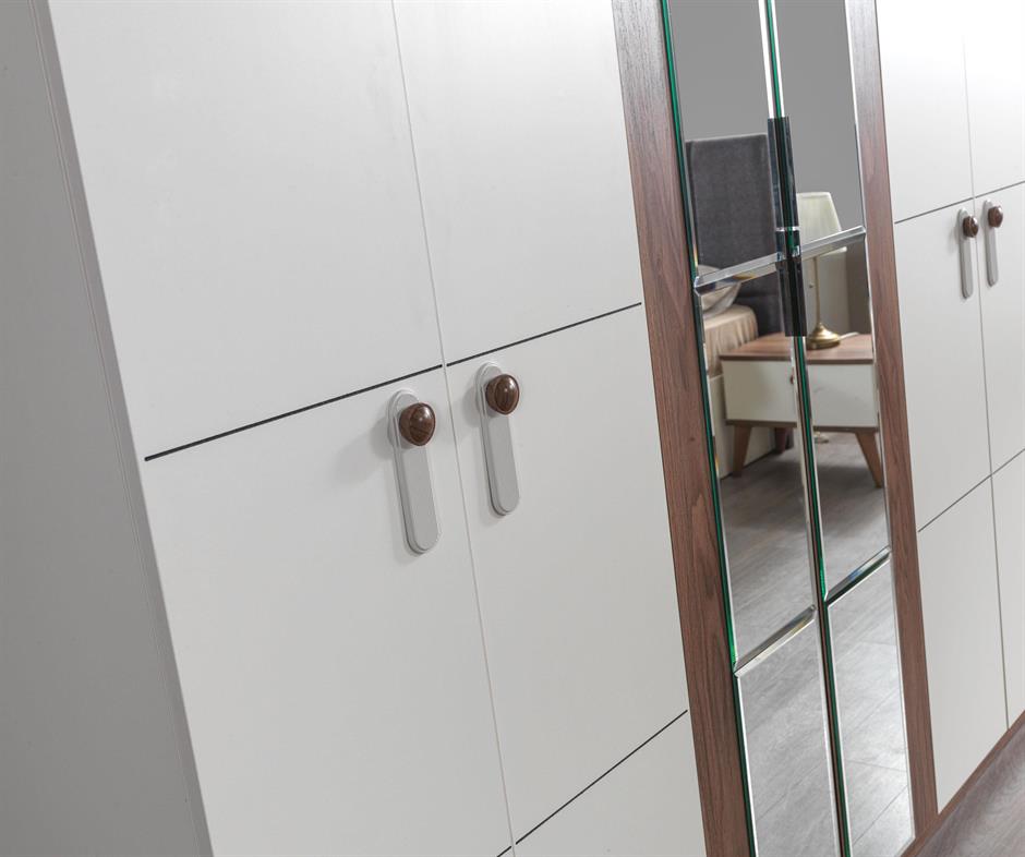 Efsane 6 Kapaklı Modern Yatak Odası Takımı Başlıklı