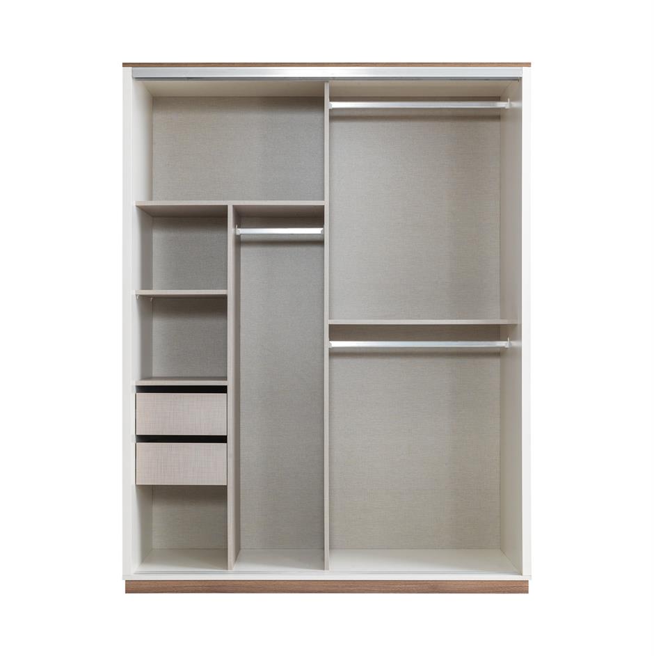 Efsane Sürgülü Aynalı Elbise Dolabı Gardırop 165x60x214