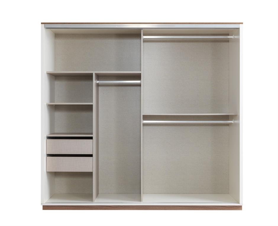 Efsane Sürgülü Aynalı Elbise Dolabı Gardırop 230x60x214