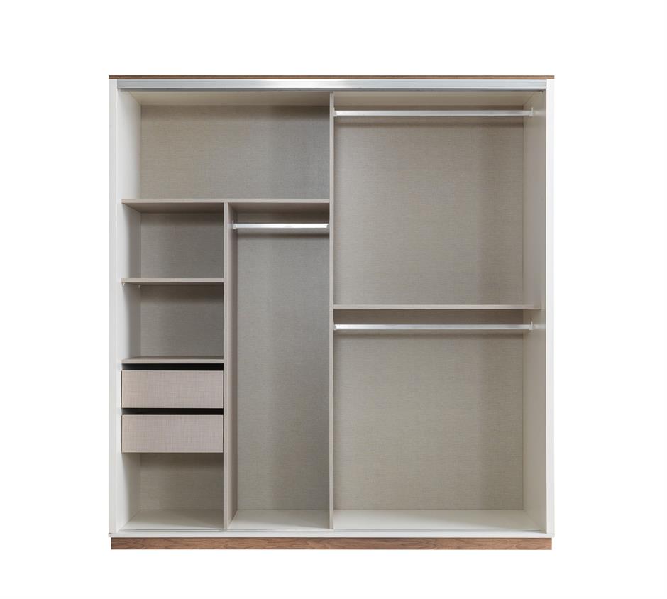Efsane Sürgülü Aynalı Elbise Dolabı Gardırop 200x60x214