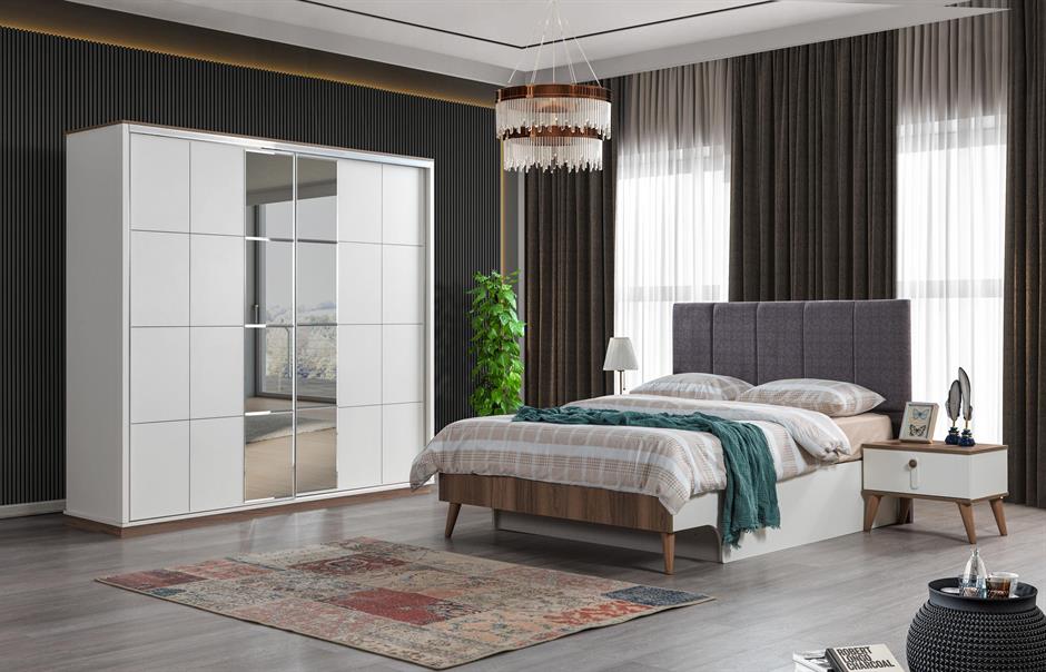Efsane Sürgülü Kapaklı Modern Yatak Odası Takımı Başlıklı