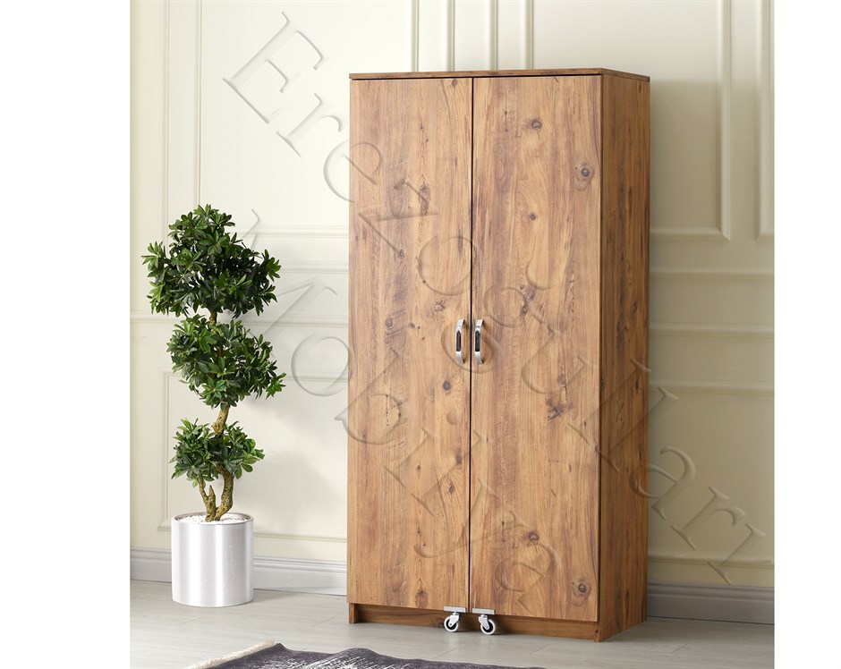 Ekonomik 2 Kapılı Mutfak Kiler Erzak Dolabı 86x50x180