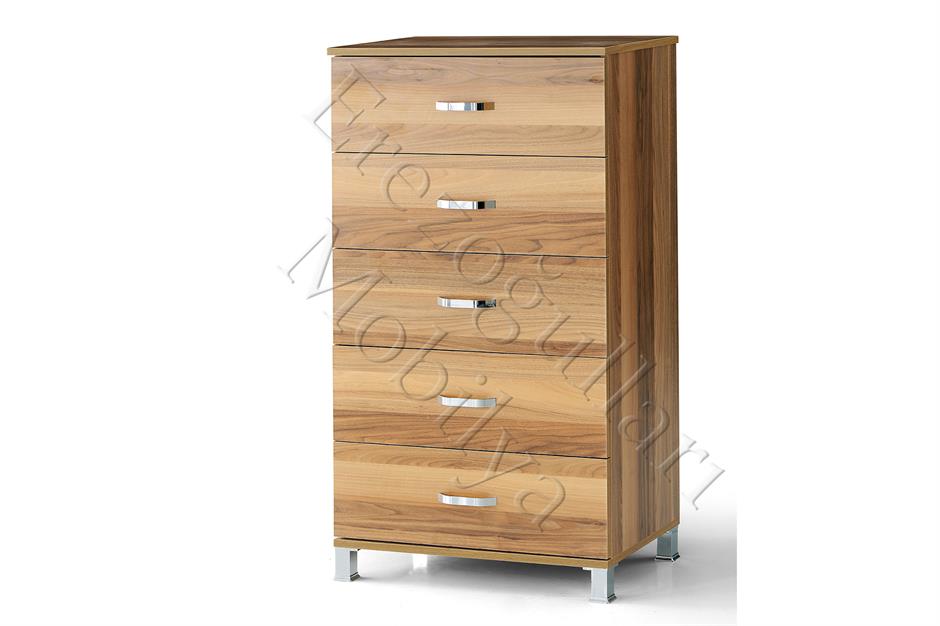 Ekonomik Yüksek 5 Çekmeceli Şifonyer KURULU 73x45x125cm 