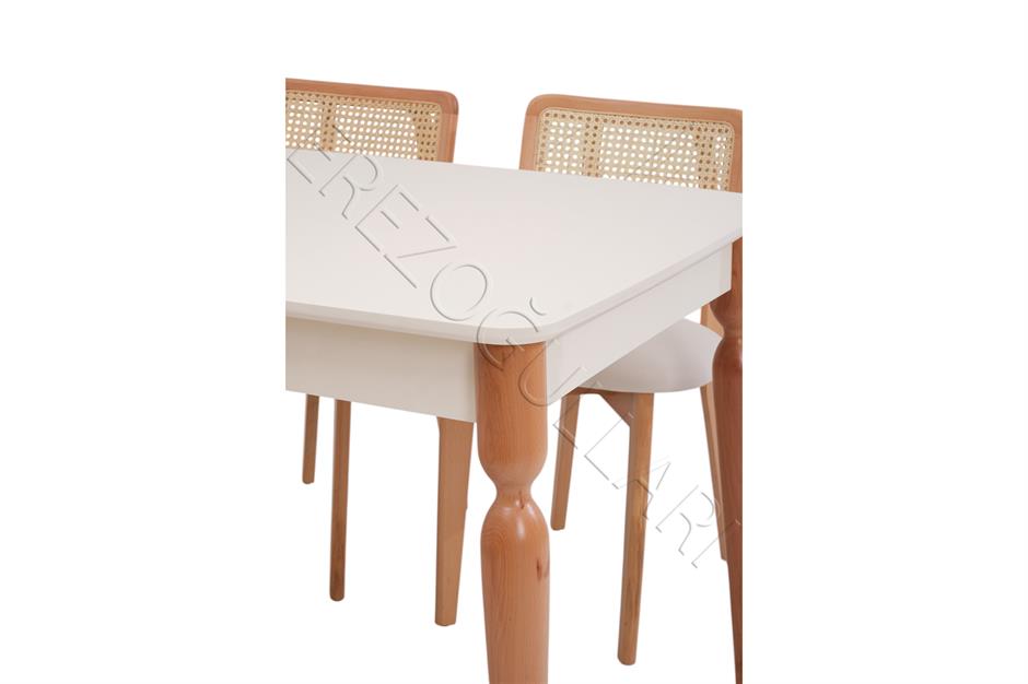 Eliz Zion Lak Panel Mutfak Masa Sandalye Takımı 80x130cm