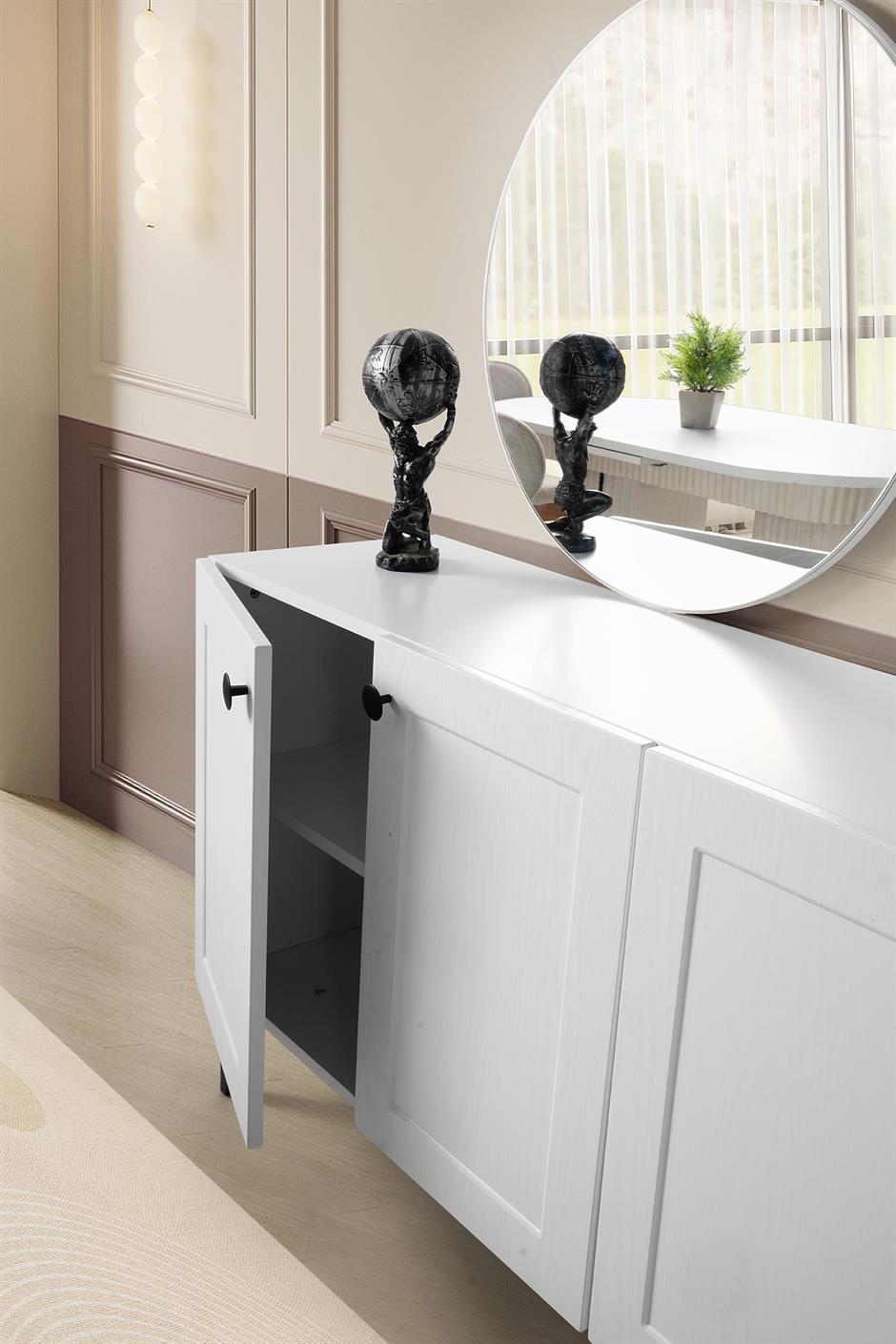 Liora %100 MDF Modern Bohem Yemek Odası Takımı