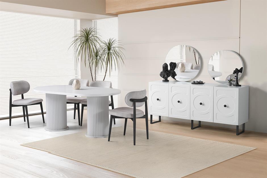 Emir %100 MDF Modern Bohem Yemek Odası Takımı