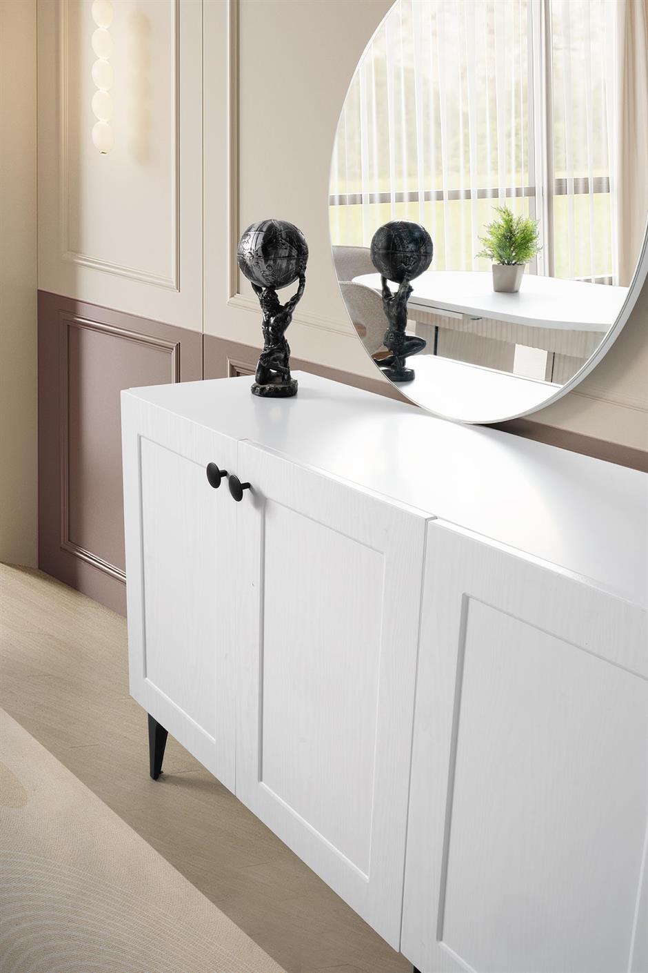 Liora %100 MDF Modern Bohem Yemek Odası Takımı