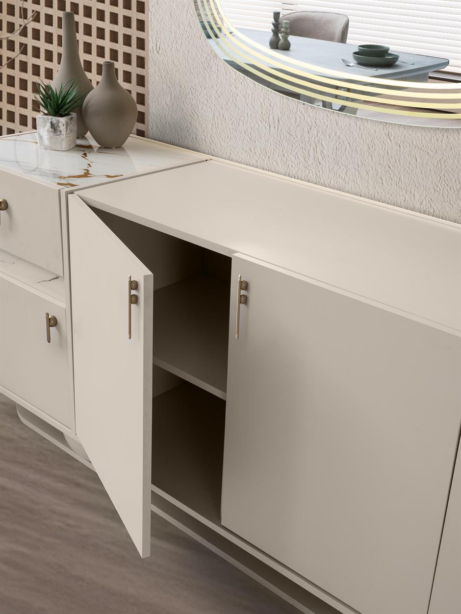 Erva Modern Dolaplı Çekmeceli Aynasız Konsol 206*47*78