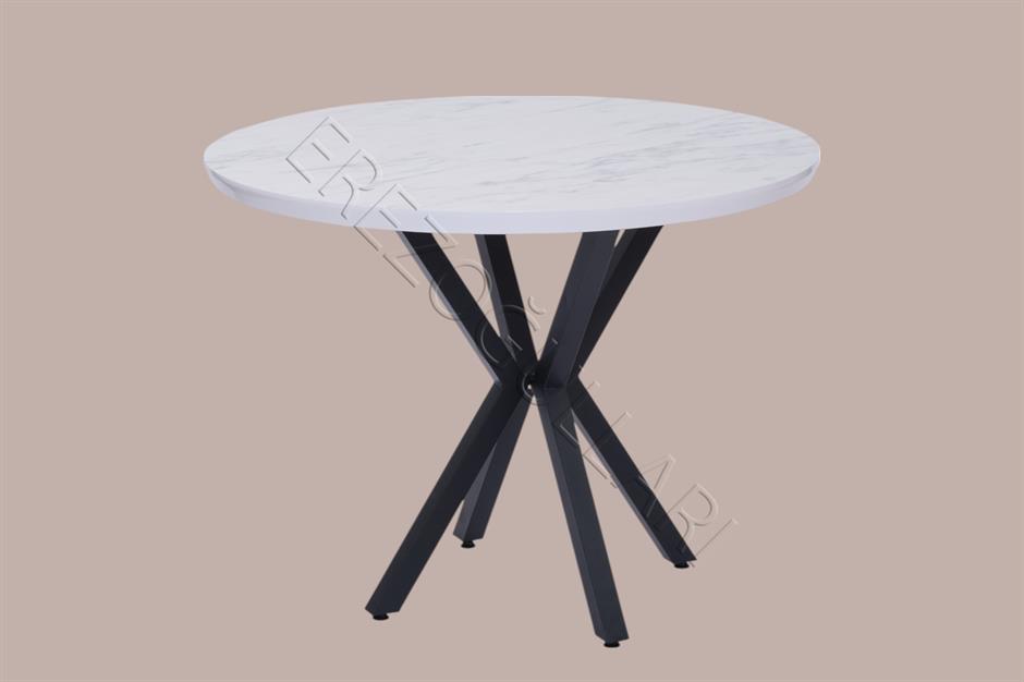 Göksu Yuvarlak Lak Panel Mutfak Masası 100cm